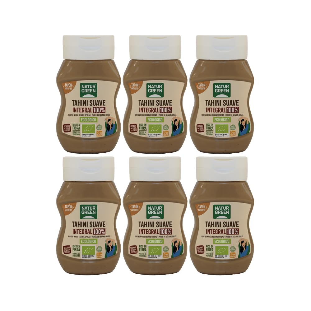 NaturGreen - Tahini Suave Integral Bio, 270 g, Tapón Antigoteo, Puré de Sésamo 100% Ecológico, Textura Cremosa, Rico en Fibra, Sin Gluten ni Azúcares, Fuente de Proteínas, Recetas Saludables — view 9