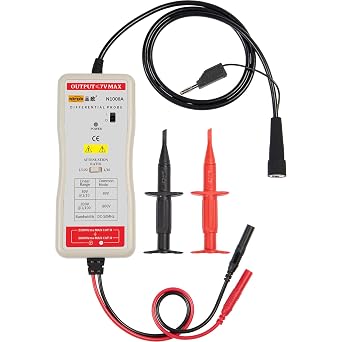 PINTECH High Voltage Differential Probe, 50MHz, 800V, 100X/10X Attenuation, with Standard BNC Interface, Oscilloscope Probe Kit Accessory N1008A