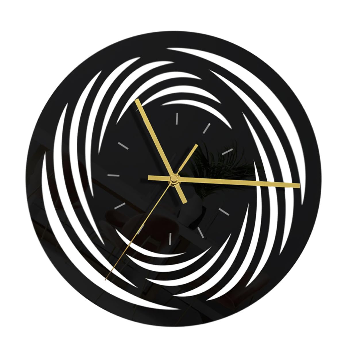 Horloge murale acrylique silencieuse Mobestech sans tic-tac pour chambre à coucher