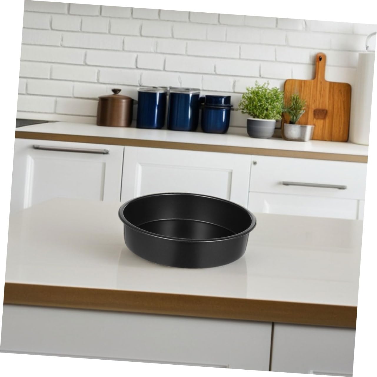 Moules à Gâteau Ronds en Acier au Carbone Noir Lot de 3 Antiadhésifs Bords Arrondis Sécurisés pour Pâtisserie et Desserts Maison au Four