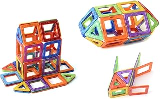 50 PCS Magnetic Tiles Building Blocks Game Set for Girls and Boys Birthday Gift Set