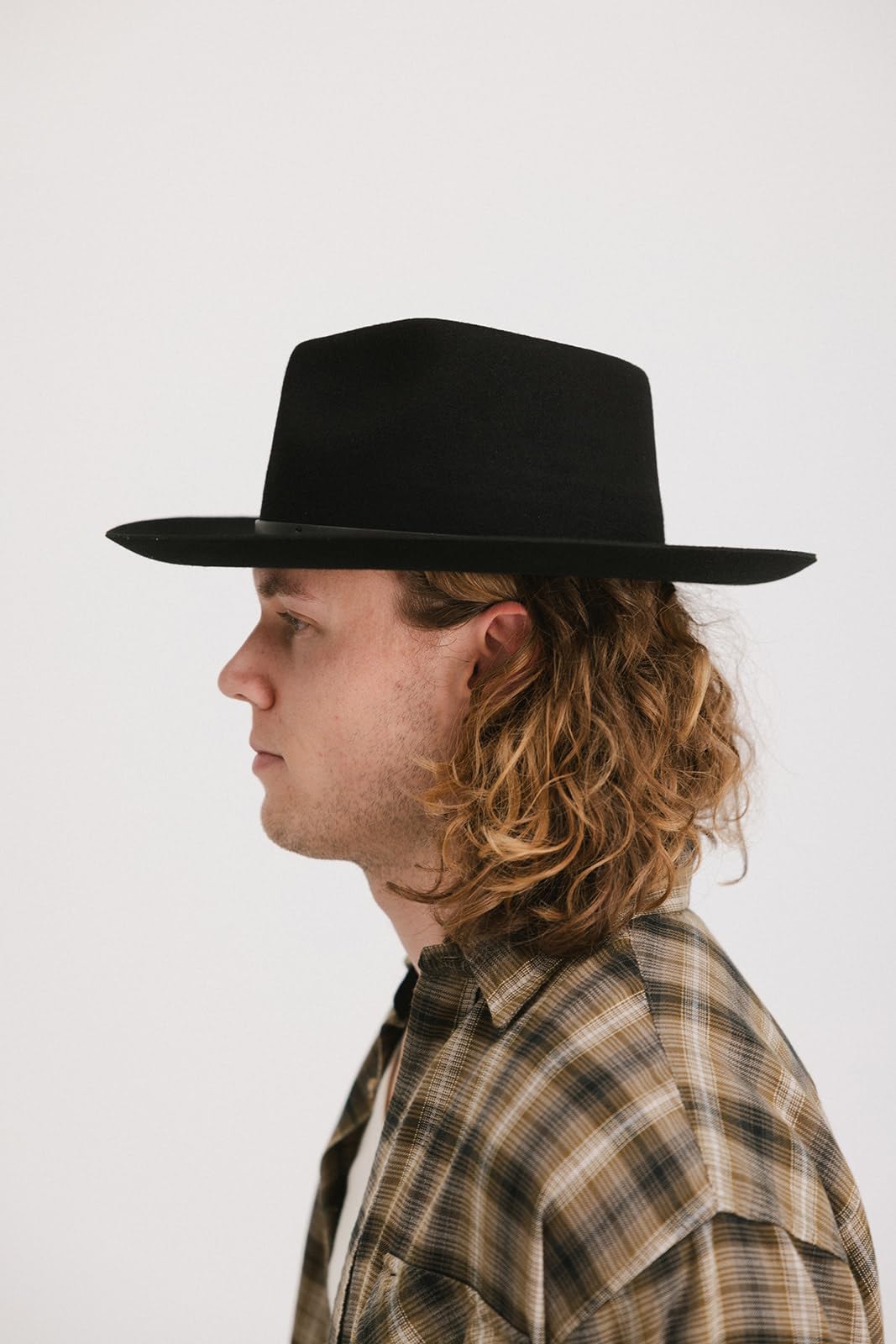 Gigi Pip Fedora Crown Black M-L