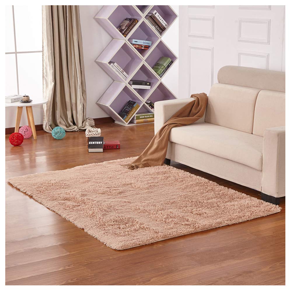 GUOCU Tapis De Porte Antidérapant Moelleux Et Super Doux pour Chambre À Coucher Tapis Salon Fourrure Decoration Tapis De Salon Chambre Décor À La Maison Tapis Rectangulaire,Marron,200x300