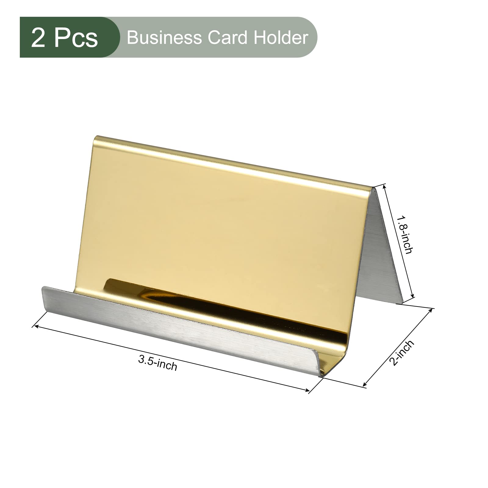 YOKIVE 2 Pcs Business Card Holder, Business Card Case with Fine Texture Desktop Hold Cards, Great for Office Meeting - Image 2