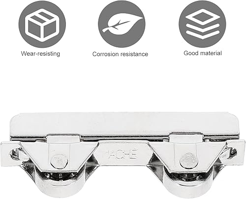 Miniatura 9 de 20 piezas de accesorios de armario de montaje inferior Ers pantalla plateada para gabinete, polea de rueda de repuesto de empuje inoxidable,