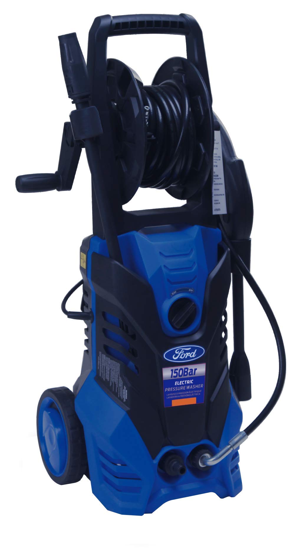 Ford 150 Bar Electric Pressure Washer With Built-In Soap Tank For Home,Garden,And Cars,Blue,F2.2
