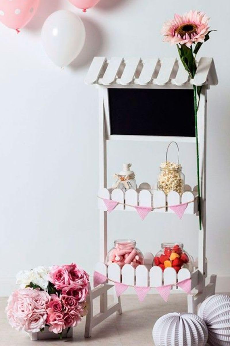 Regalos Miguel - Carritos Candy Bar - Carrito Candy Bar Madera Envejecida Lollipop