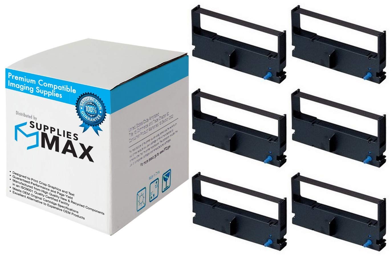 SuppliesMAX Compatible Replacement for TEC MA-1450/1650 Purple P.O.S. Printer Ribbons (6/PK) (530541)