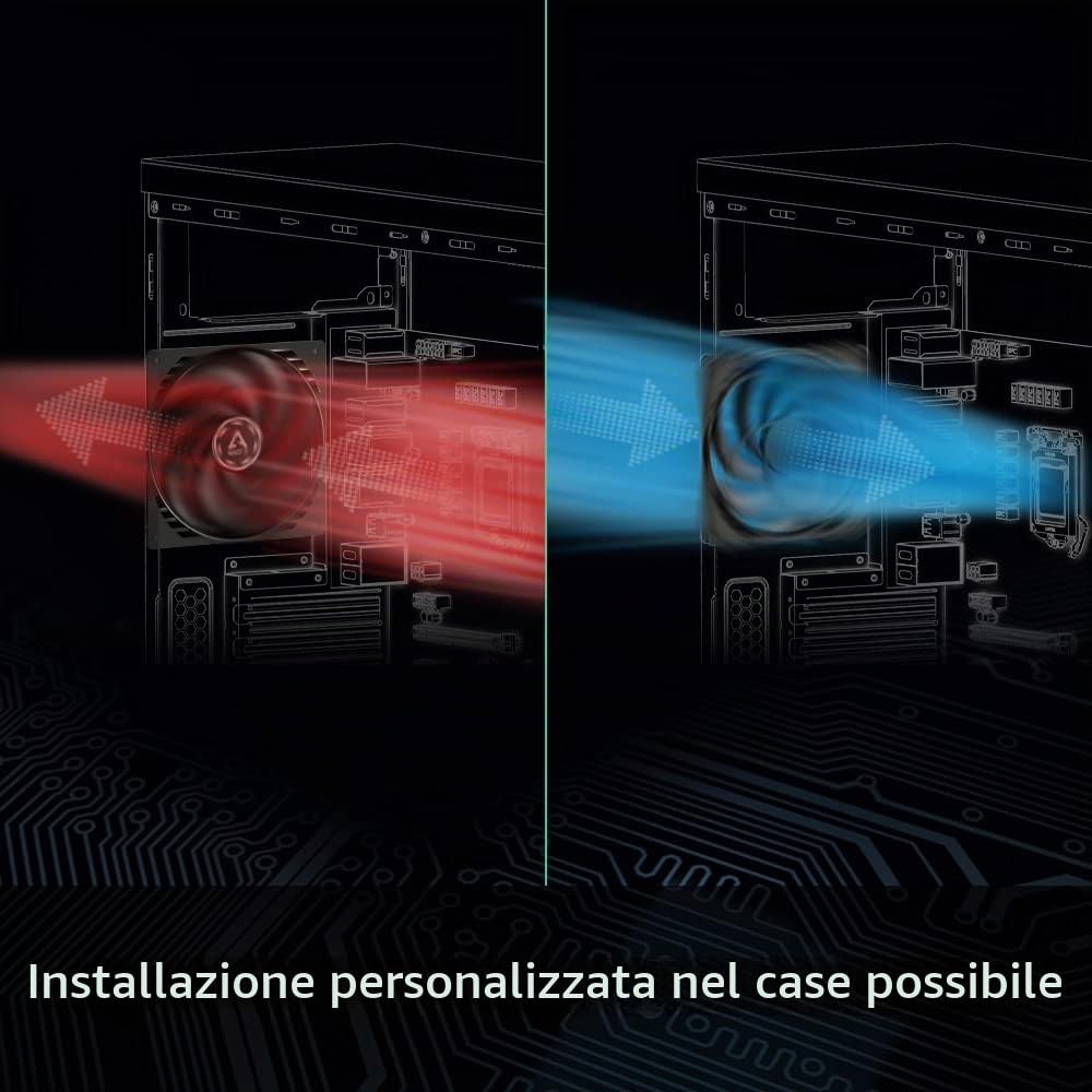 ARCTIC F12 PWM PST (5 Pezzi) - 120 mm PWM PST Ventola PC, Basso Rumore, PWM Sharing Technology PST, 200-1350 RPM, 0,3 Sone - Nero