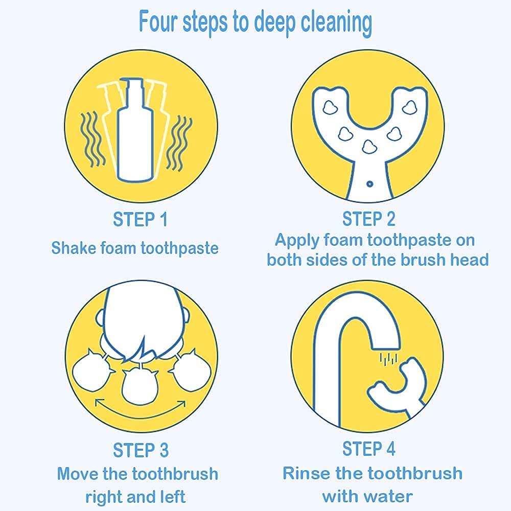 Exotic Mall U Shaped Toothbrush for Kids Manual Whitening Toothbrush Silicone Brush Head for Kids Children Infant Toothbrush For 2-6 Years Mouth-Cleaning (2ps & Multicolour) 3