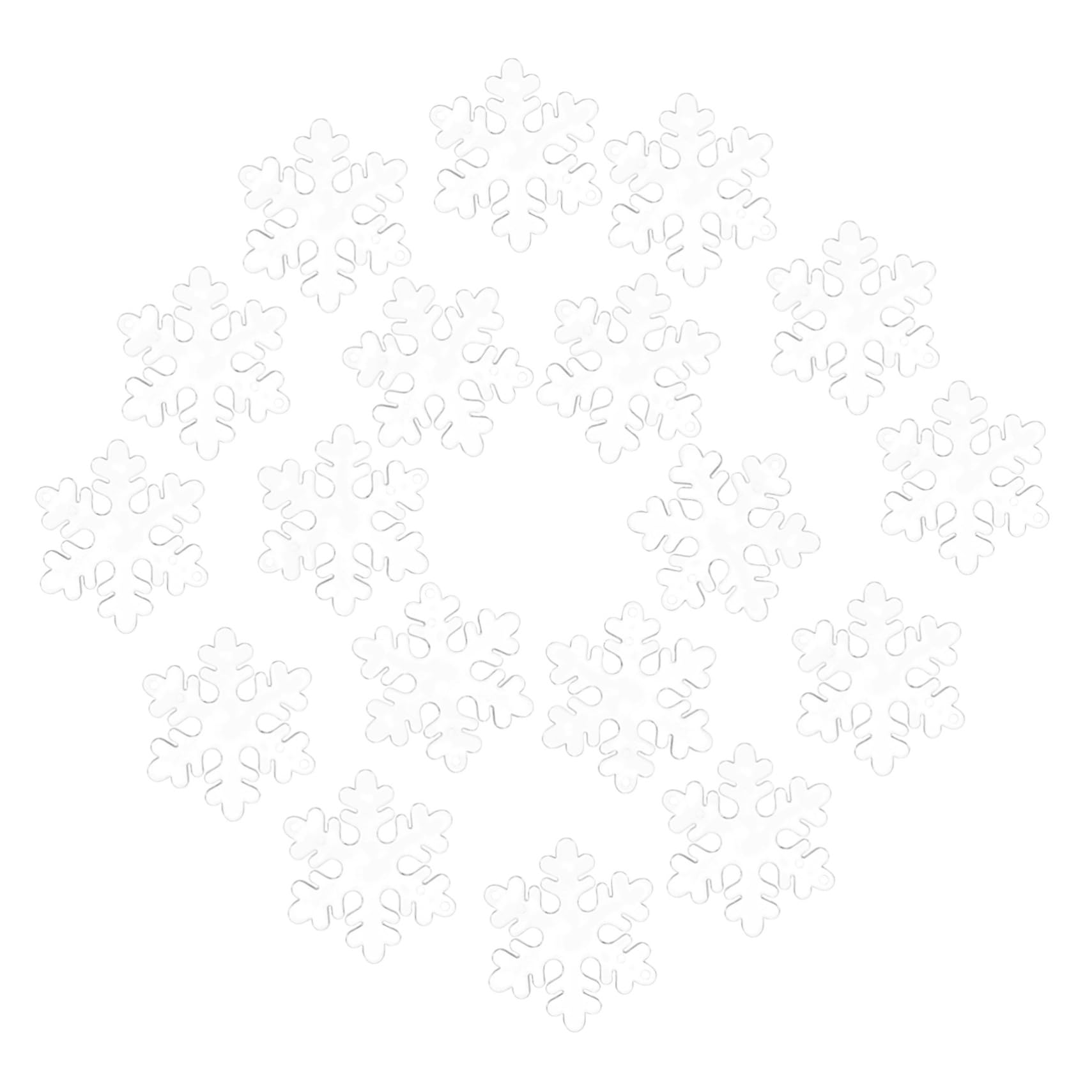 Ciieeo 300 STK transparente Schneeflocke weihnachtsschmuck räumung Weihnachtsbaumschmuck winterdeko Weihnachts Party Weihnachtsbaum hängende Dekoration Baum hängende Ornamente Acryl
