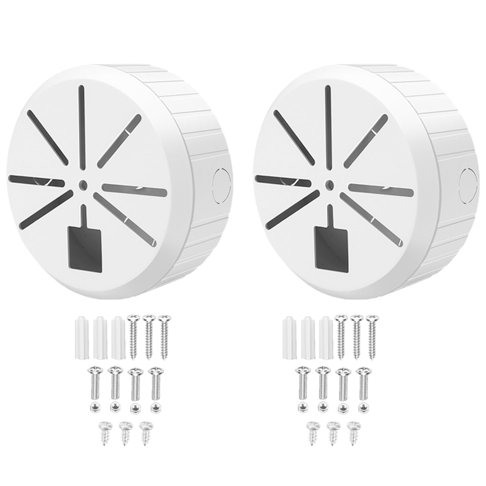 TOP-MAX Lot de 2 supports muraux universels pour caméra dôme - Étanche - Fil caché - Pour intérieur/extérieur - Système de surveillance de sécurité (B)