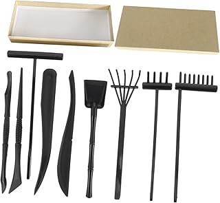 TOYANDONA 9pcs Sand Rake Zen Garden Tools Zen Garden Accessories Mini Zen Garden Tools Mini Zen Garden Accessories Sandbox Zen Rake Meditation Garden Rake Mini Rake Mini Sand Garden Tools