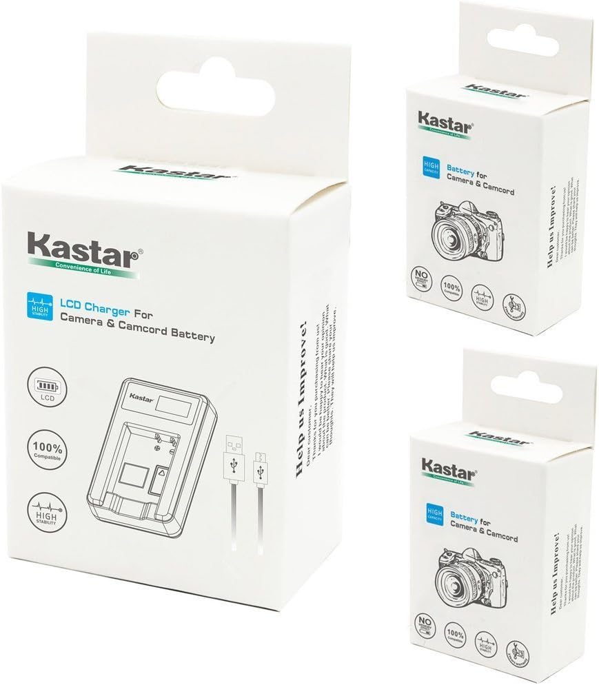 Kastar Battery (X2) & LCD Charger Replacement for Sony NP-BD1 NP-FD1 BC-CSD and Cyber-Shot DSC-G3 DSC-T2 DSC-T70 DSC-T75 DSC-T77 DSC-T90 DSC-T200 DSC-T300 DSC-T500 DSC-T700 DSC-T900 DSC-TX1 Cameras