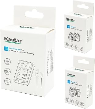Kastar Battery (X2) & LCD Slim USB Charger for Canon NB-2L NB-2LH NB-2L12 NB-2L14 NB-2L24 BP-2L5 BP-2LH and Canon EOS Digital Rebel XT Xti Cameras