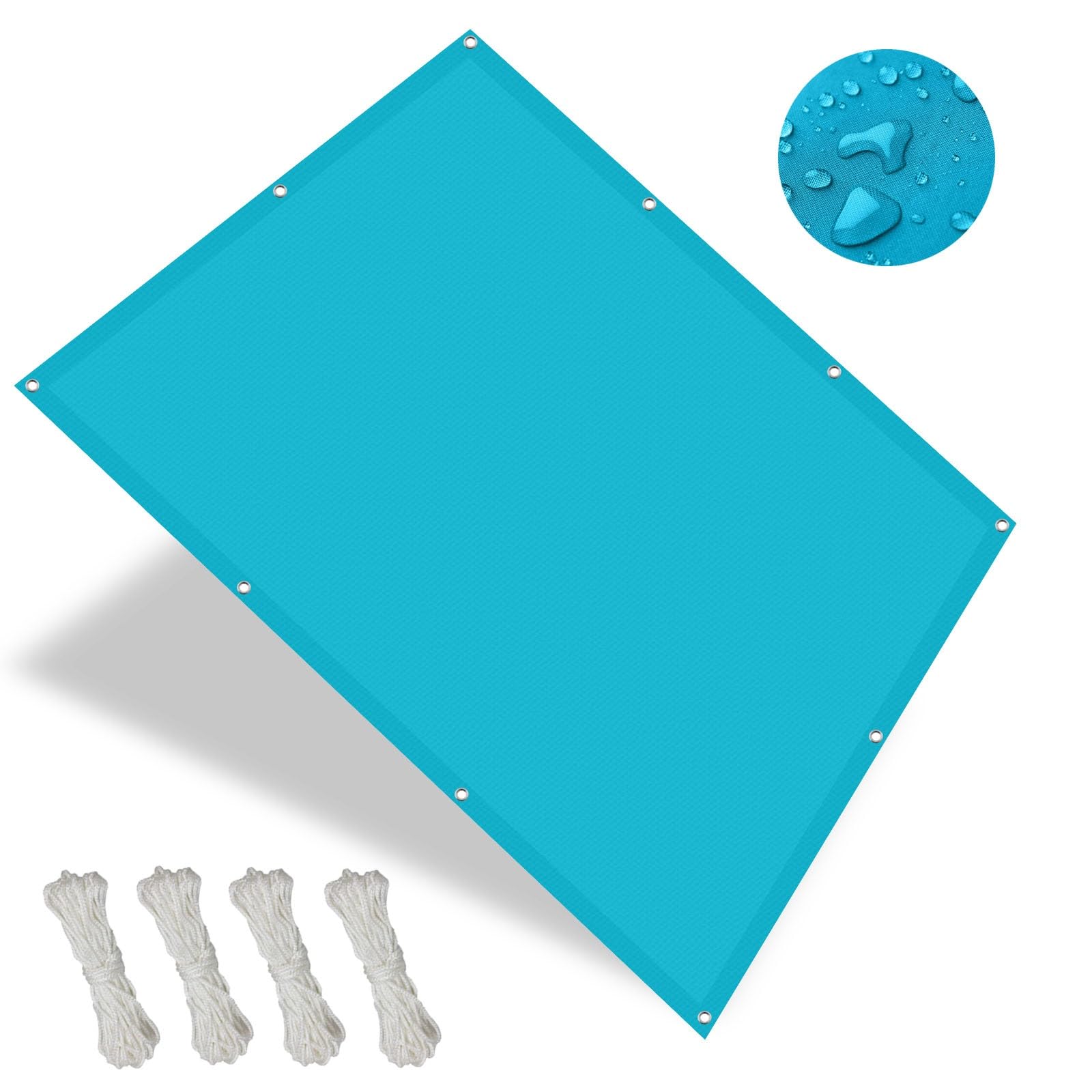 Filet d'ombrage bleu ciel pour pergola et abri de jardin rectangulaire