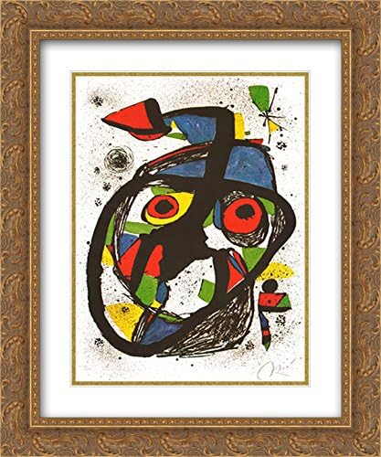 Carota 2X Matted 20x24 Gold Ornate Framed Art Print by Joan Miro