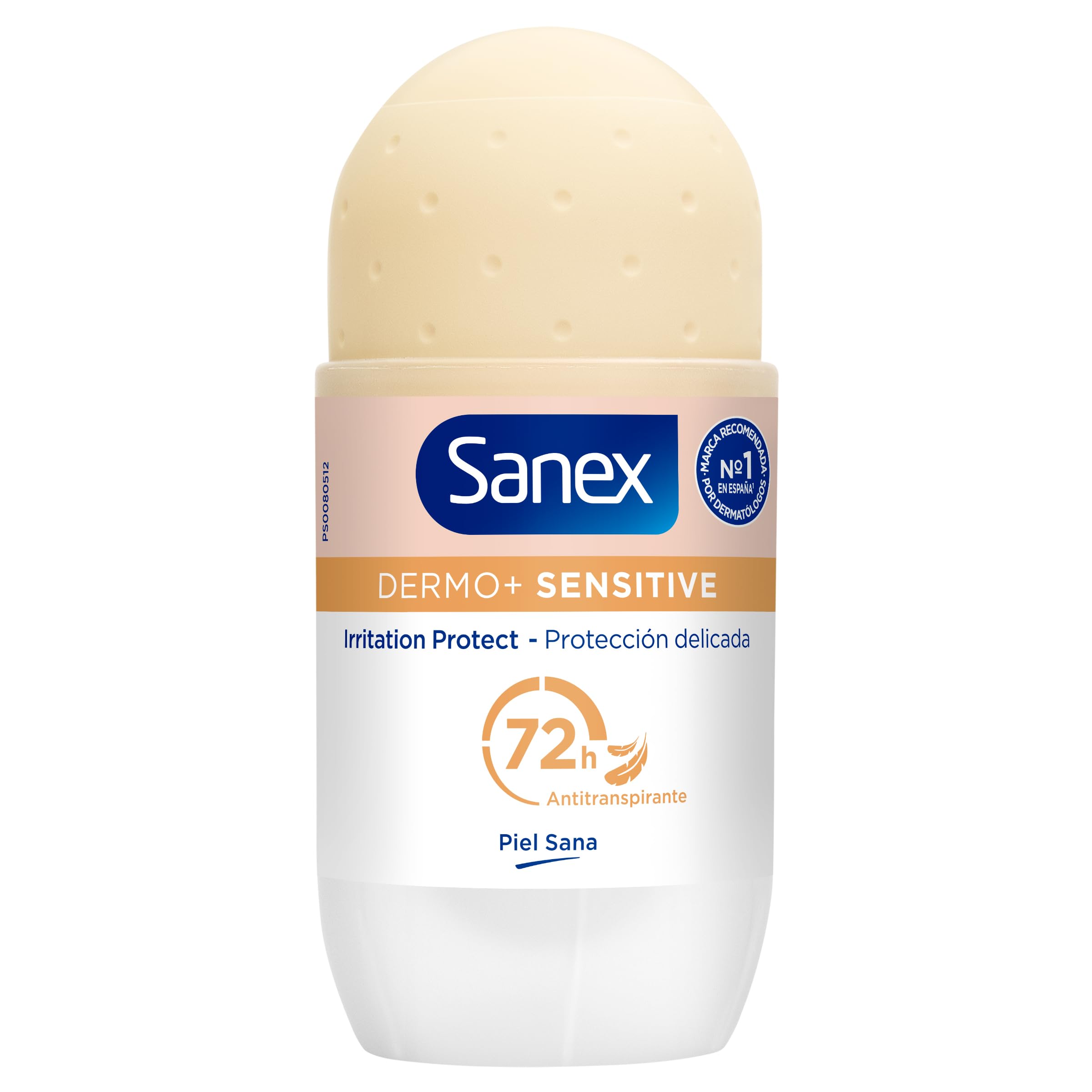 Sanex Dermo+ Sensitive Desodorante Antitranspirante Roll-On 72 Horas 50Ml–Protección Eficaz Contra El Sudor Y El Mal Olor–Dermatológicamente Testado – Contiene 0% Alcohol* – Suave Con La Piel Sensible
