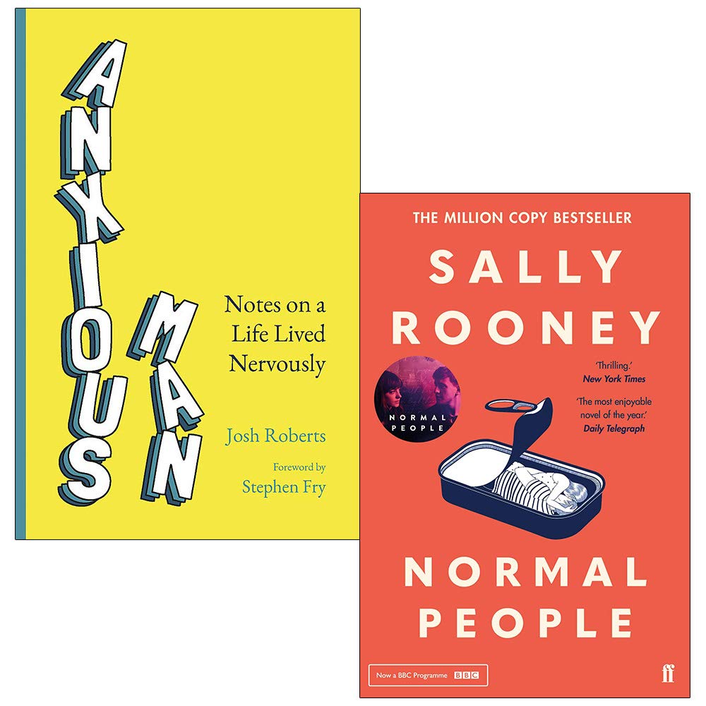 Anxious Man Notes on a life lived nervously By Josh Roberts & Normal People By Sally Rooney 2 Books Collection Set
