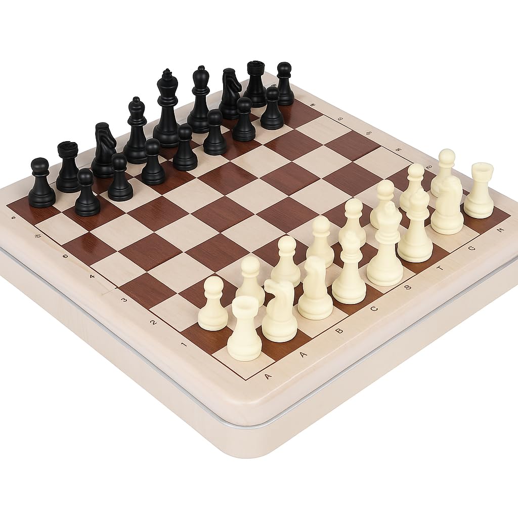 Custom Luxury Chess Pieces and Metal Box with Magnetic Chess - High- Quality Set, Large