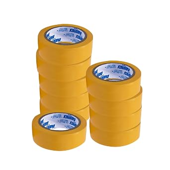 ABRO 10-Pack Electrical Tape, Yellow, 0.12mm x 18mm x 10 yds, Self-Bonding, Voltage Resistant, Electric Tape for Low Voltage Wire & Cable Insulation, for Repairs, Sealing or Color Coding