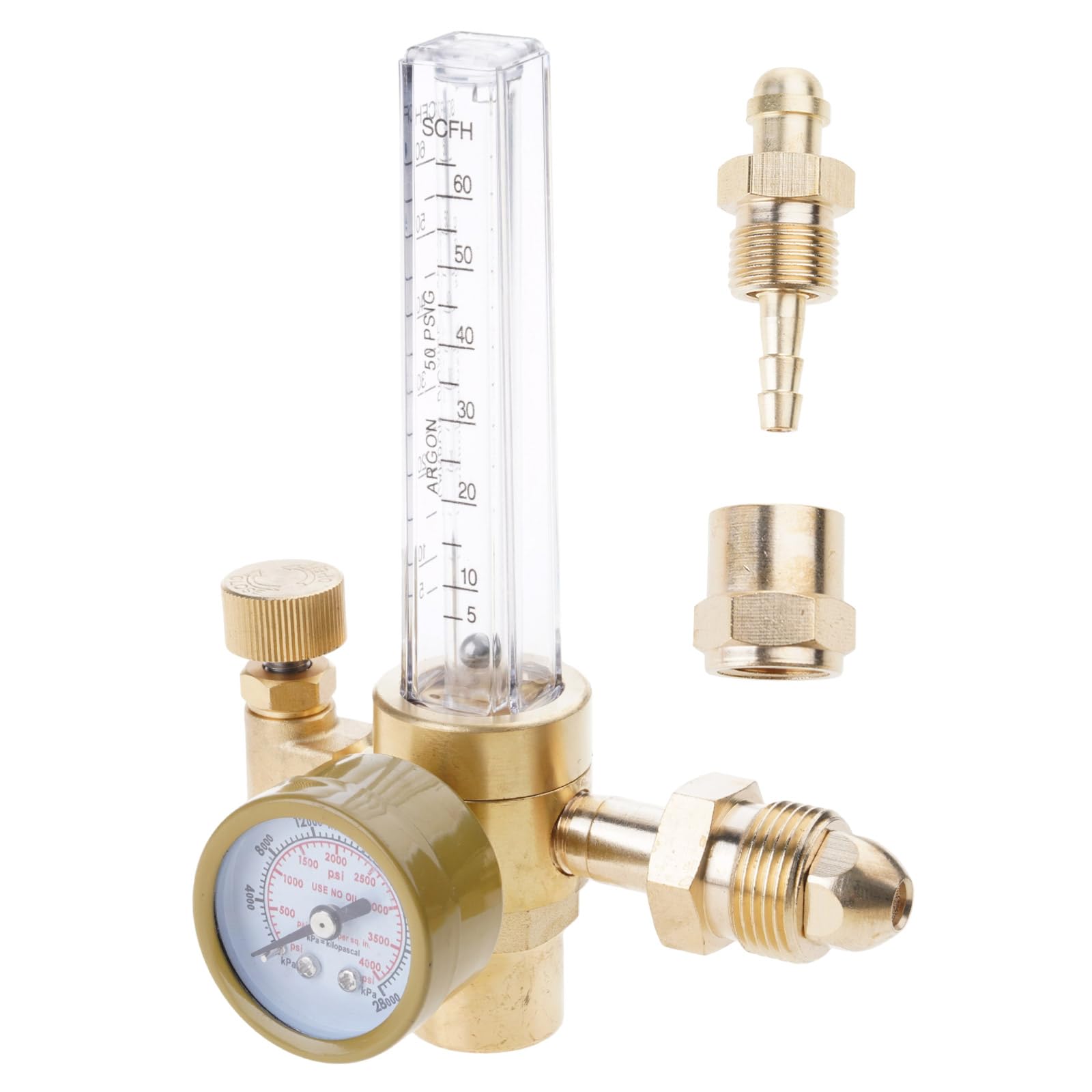 Kalttoy Cga 580 Brass Regulator For Tig Welding, Heliums Regulators, Industrial Grade Pressure Control Industrial Grades Regulators