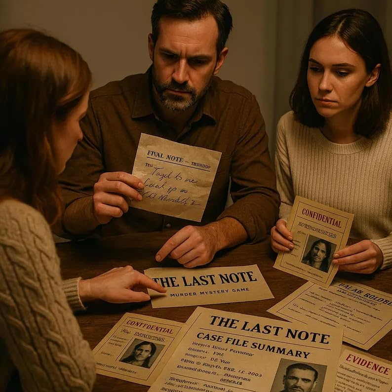 Image of VEENSHI 2 Mini Murder Mystery Games - Room 103 & The Last Note | Crime Solving Detective Game Set | Immersive Murder Mystery Experience for Adults & Teens | 2 Short Games