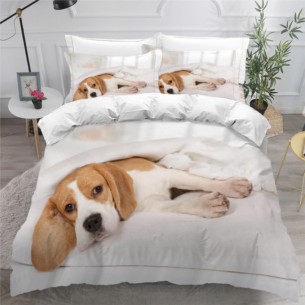 Parure de lit chien 1 personne pour une chambre d'enfant cocooning et cosy