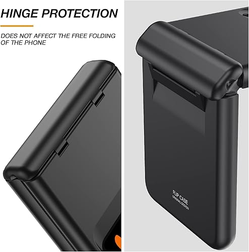 Miniatura 4 de Vizvera Funda para Samsung Galaxy Z Flip 4 con protección de bisagra, funda Flip Z 4 Armor - Funda de silicona a prueba de golpes todo incluido para
