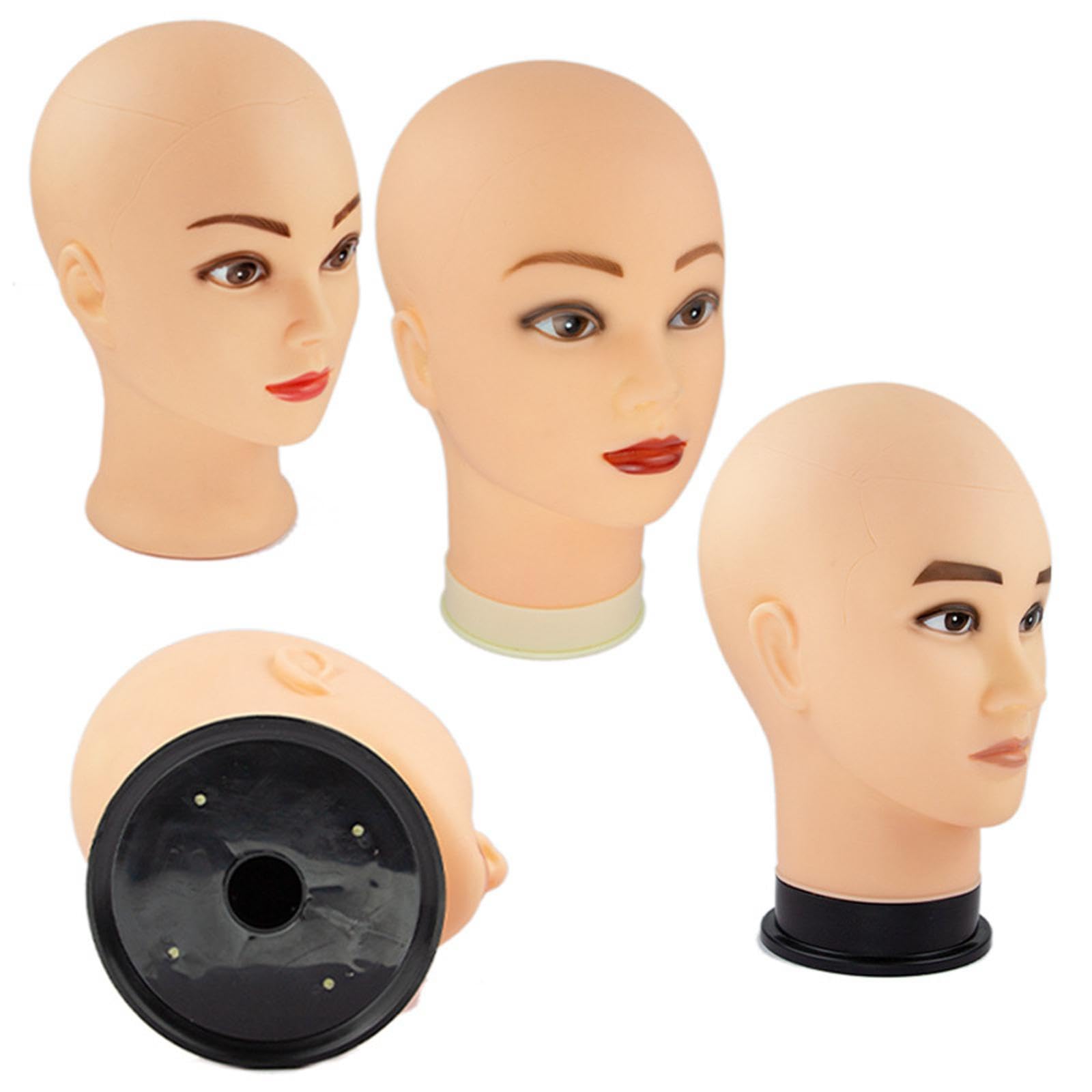 Milageto Testa di manichino realistica, espositore per parrucche, modello di testa di manichino multiuso leggero per trucco, parrucchiere, cappello, gioielli, donne
