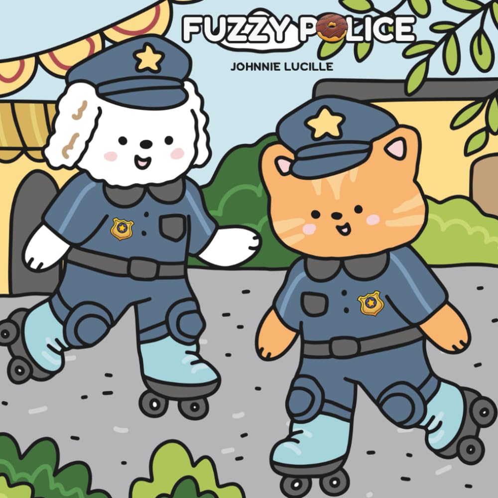 Fuzzy Police: Cuddly Cops on Patrol Cute and Cozy Coloring Book for Teens and Adults, Featuring Adorable Animal Characters