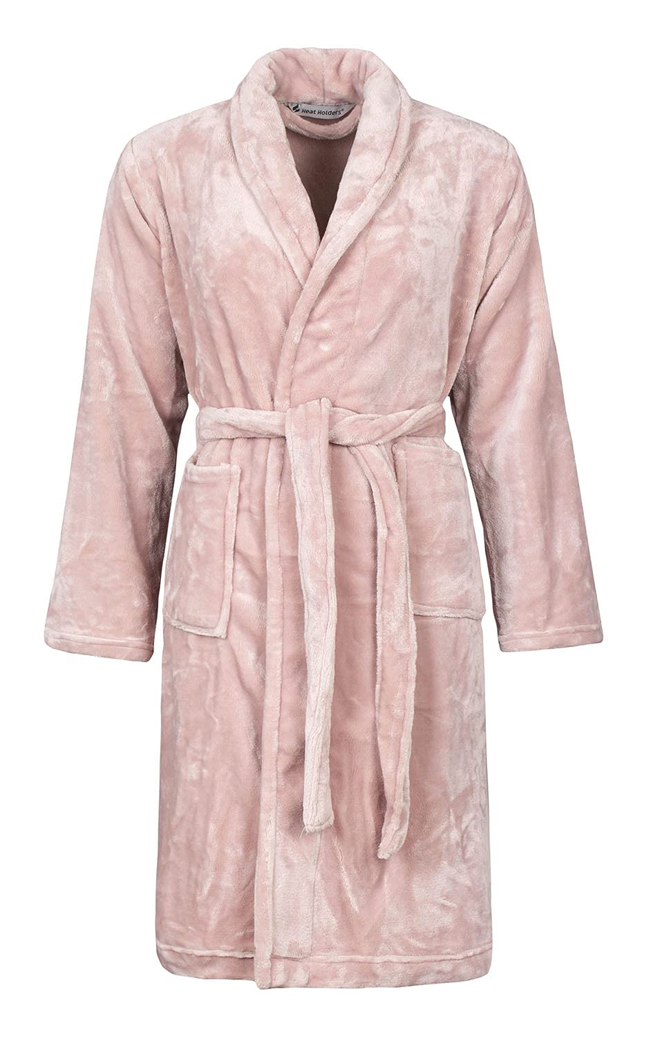 HEAT HOLDERS Ladies Fleece Dressing Gown Womens Luxury Soft Winter Warm Bathrobe without Hood