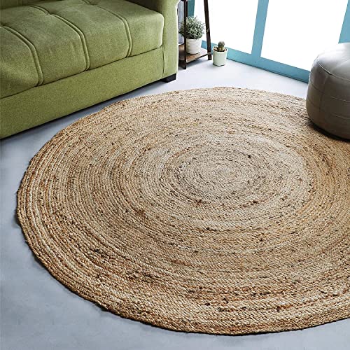 Round-Shape-Braided-Rug-Floor-Rug-mat-Cotton-Home-Decor-Rug-Circular-Meditation-mat-Yoga-mat-Jute-Rug-Solid-Area-Rugs-2-feet-White