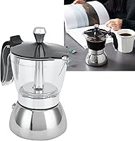 Vista 4 de JTLB Cafetera de acero inoxidable para 4 tazas, utensilios de cocina