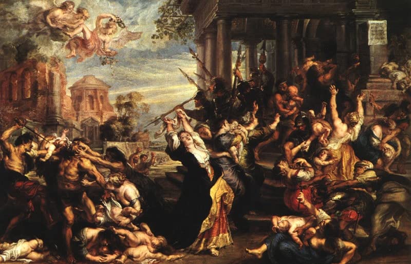 Art pour décoration chambre : tableau Rubens grand format contre murs vides