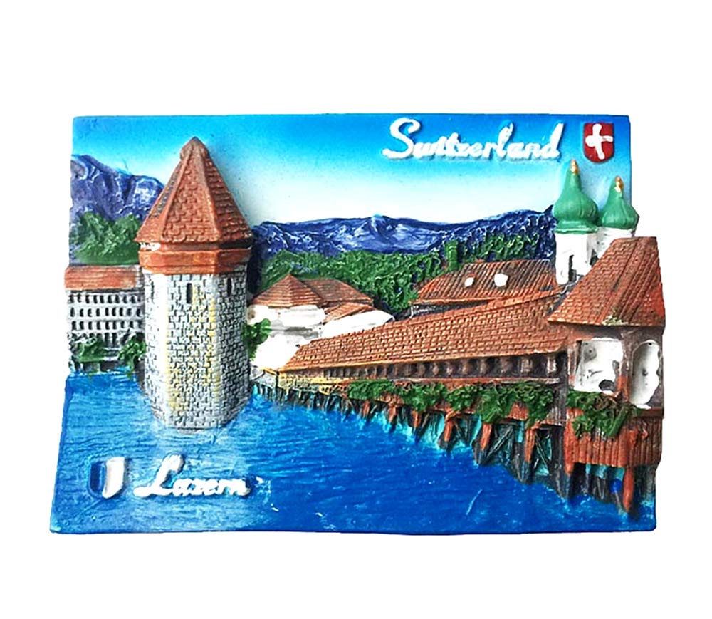 Muyu Magnet Switzerland Lucerne 3D Fridge Magnet Tourist Souvenir Gift Home & Kitchen Decoration Magnetic Sticker Refrigerator Magnet Collection