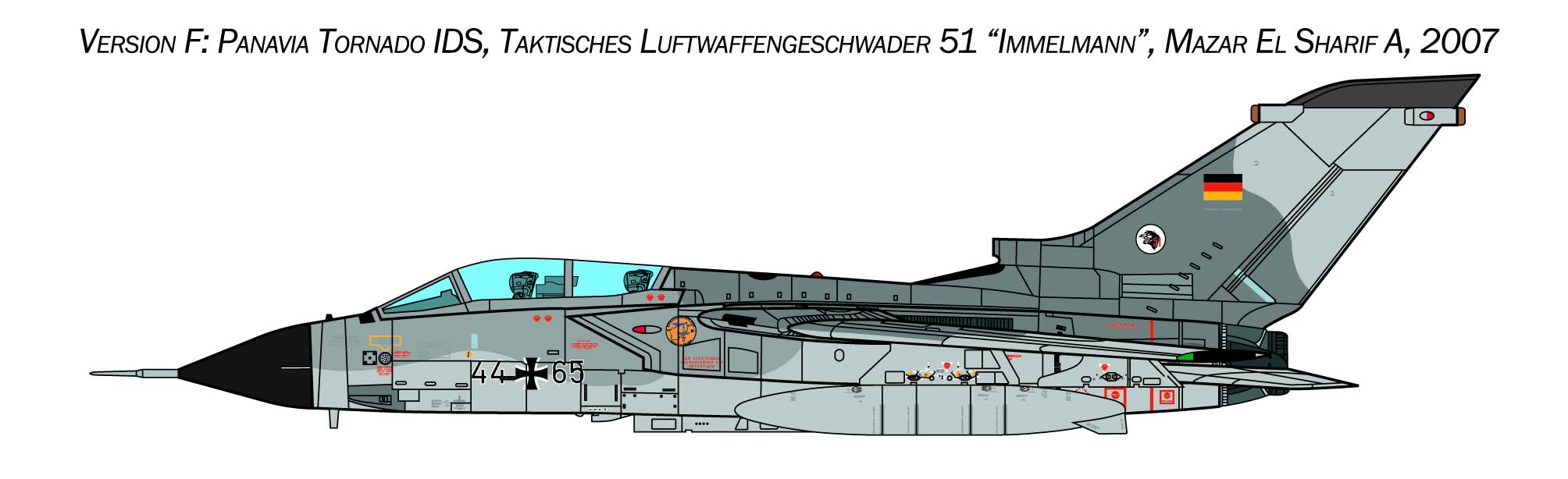 Italeri 35107 Tornado GR.1/IDS Gulf War War Thunder Edition, scala 1:48, Plastic Model Kit/Modello in plastica da montare