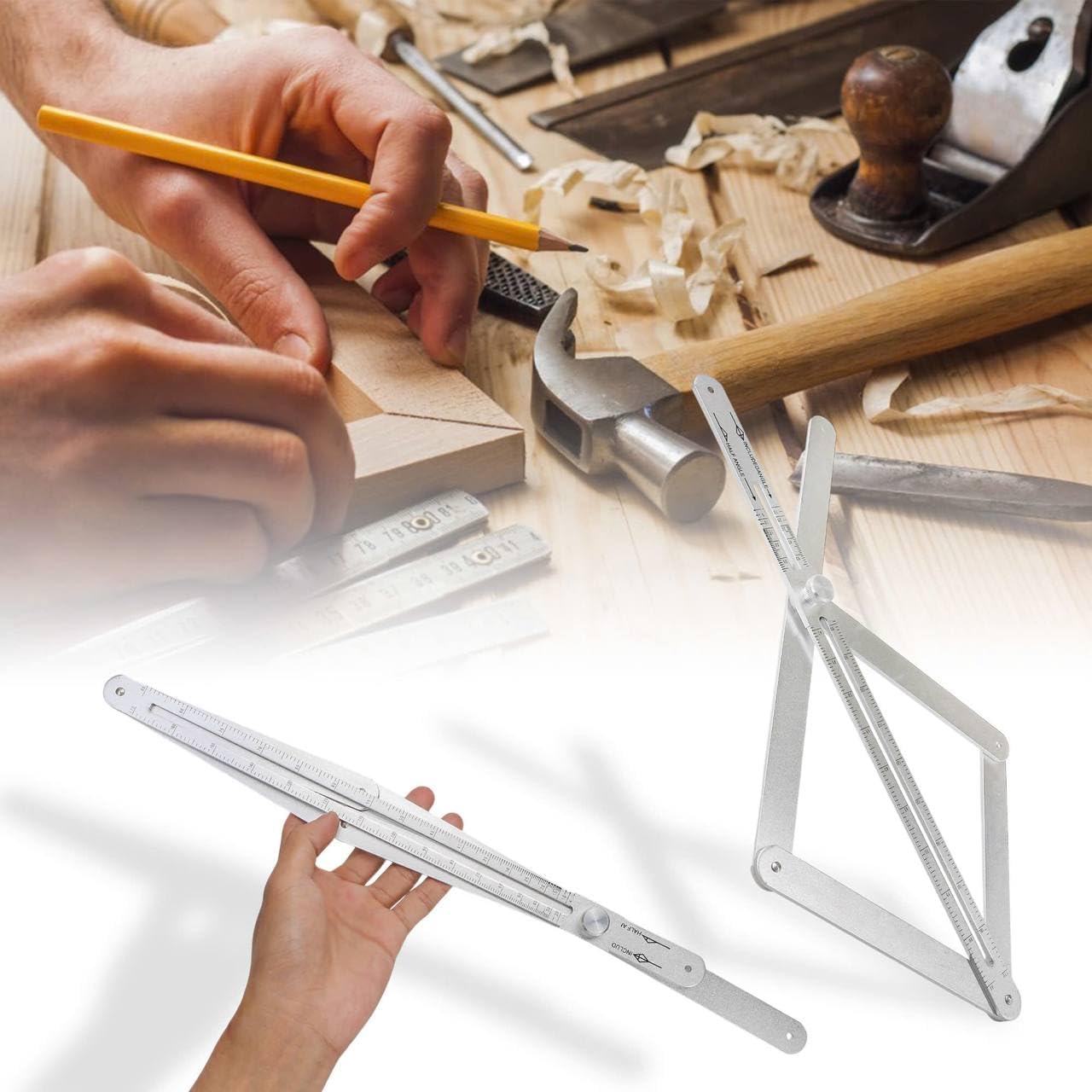 Corner Angle Finder - Miter Saw Protractor Bevel Gauge Tool with Scales, photo 5