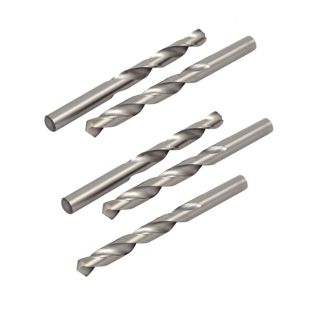 Aexit 11.8mm Dia Tool holder HSS Double Flutes Straight drill hole Twist Drill Bits Silver Tone 5pcs Model:22as12qo599