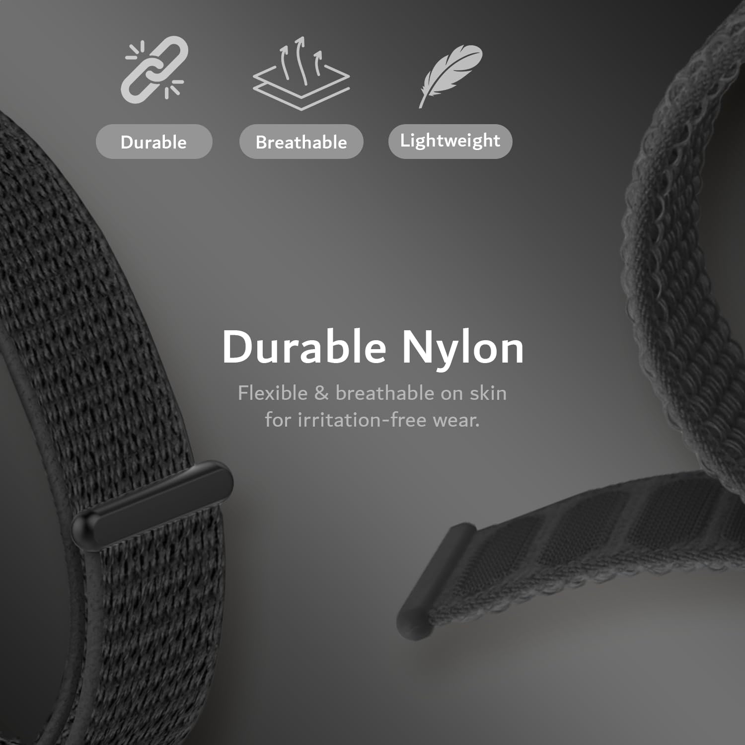 TUDIA Snap On PC Custodia per con cinturino regolabile in nylon chiusura a strappo compatibile con il registratore vocale PLAUD NotePin AI [per polsi da 14cm a 22cm] cinturino accessori cover