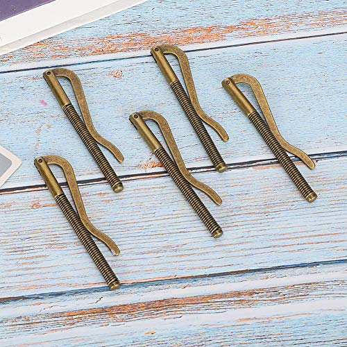 Paquete de 5 Clips para Billetera de Dinero con Resorte de Acero Galvanizado Resistente Al óxido de 75 Mm para Billetera de Cuero, Acero Galvanizado Resistente Al óxido, Resorte