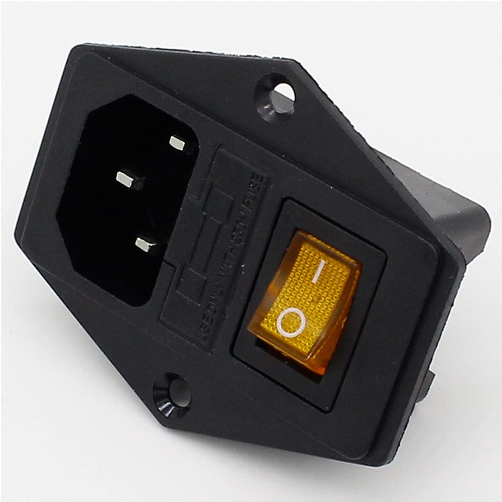 Parte de latón en toma de corriente con fusible y conector