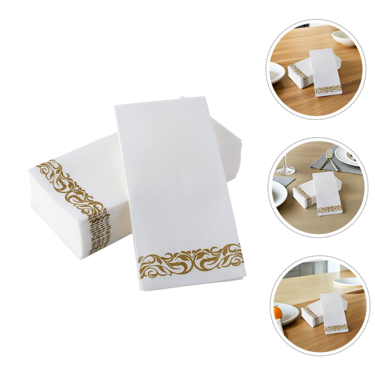 75stücke Servietten mit Aufdruck Einzeln Gefaltet für Teepartys und Formelle Abendessen Einwegpapierservietten