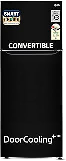 LG Smart Choice, 446 L, 1 Star, Convertible, Door Cooling+, Smart Inverter Compressor, Frost Free Double Door Refrigerator (GL-T502CESR, Ebony Sheen, Express Freeze & Multi Air Flow)