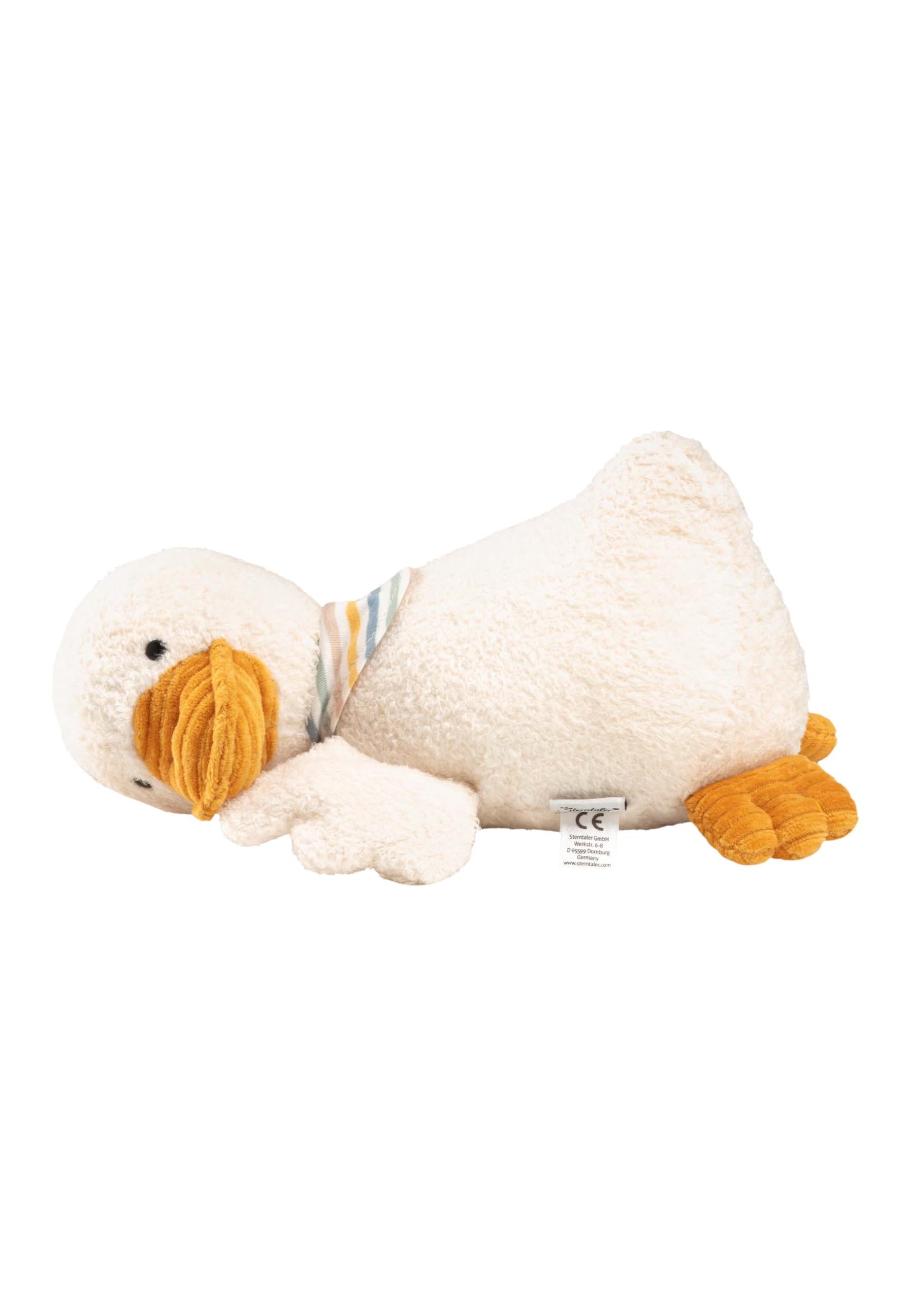 Sterntaler Schlaf Gut Figur Ente Edda - Baby und Kinder Einschlafhilfe mit Soundmodul - Kuscheltier mit Soundmodul hilft beim Einschlafen - Geräuschmodul mit beruhigenden Tönen, cremeweiß