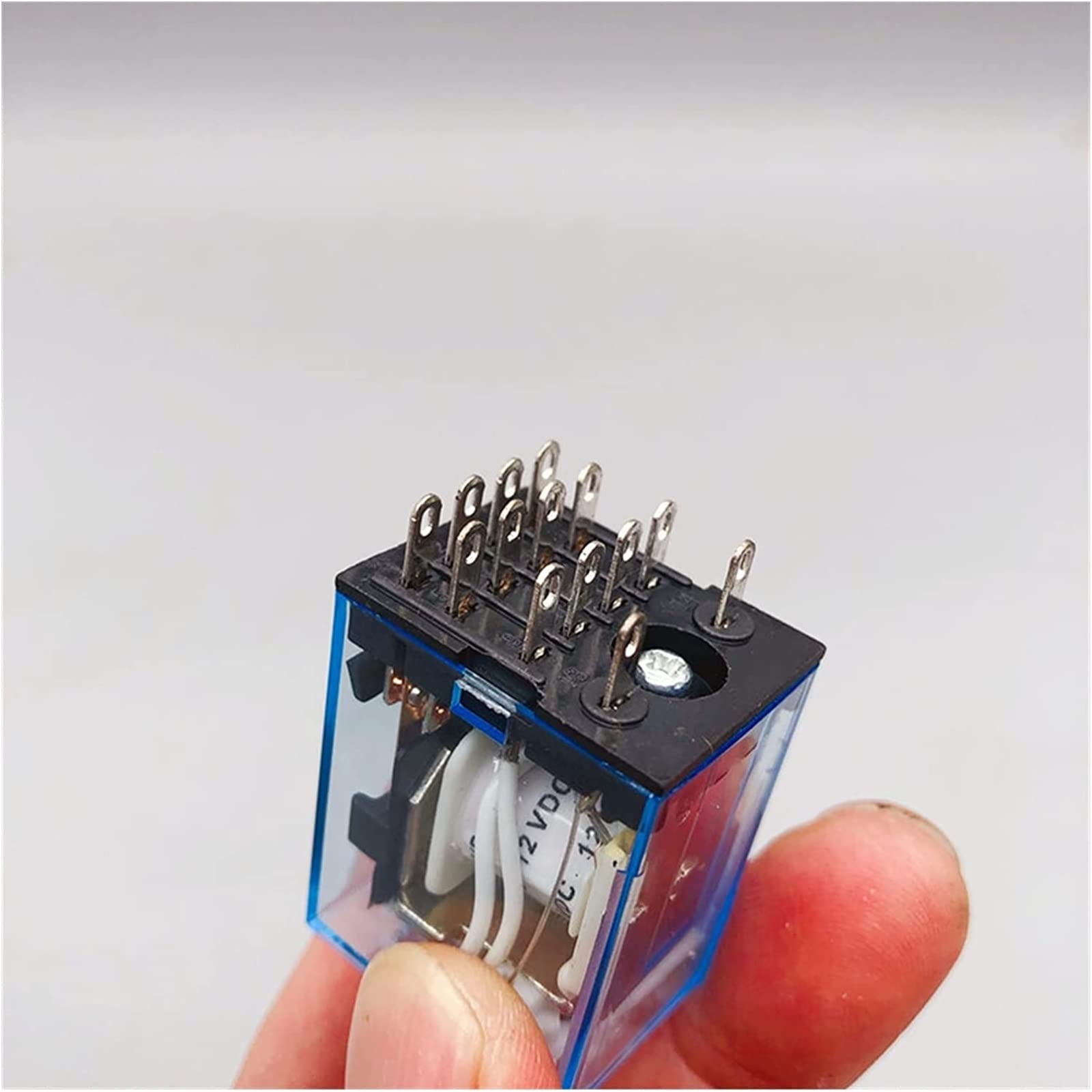 Parti di ricambio Relè MY4NJ Bobina miniatura Interruttore relè intermedio elettromagnetico generale 14 pin(Color:No Socket,Size:1pcs CD12V)