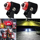 Alta Calidad----Luz trabajo led tiene turboventilador incorporado de alta velocidad garantiza un efecto de disipación de calor perfecto y prolonga la vida útil del producto, más 50,000 horas, IP68 impermeable, carcasa de aluminio fundido a presión, material es duradero y puede soportar condiciones adversas