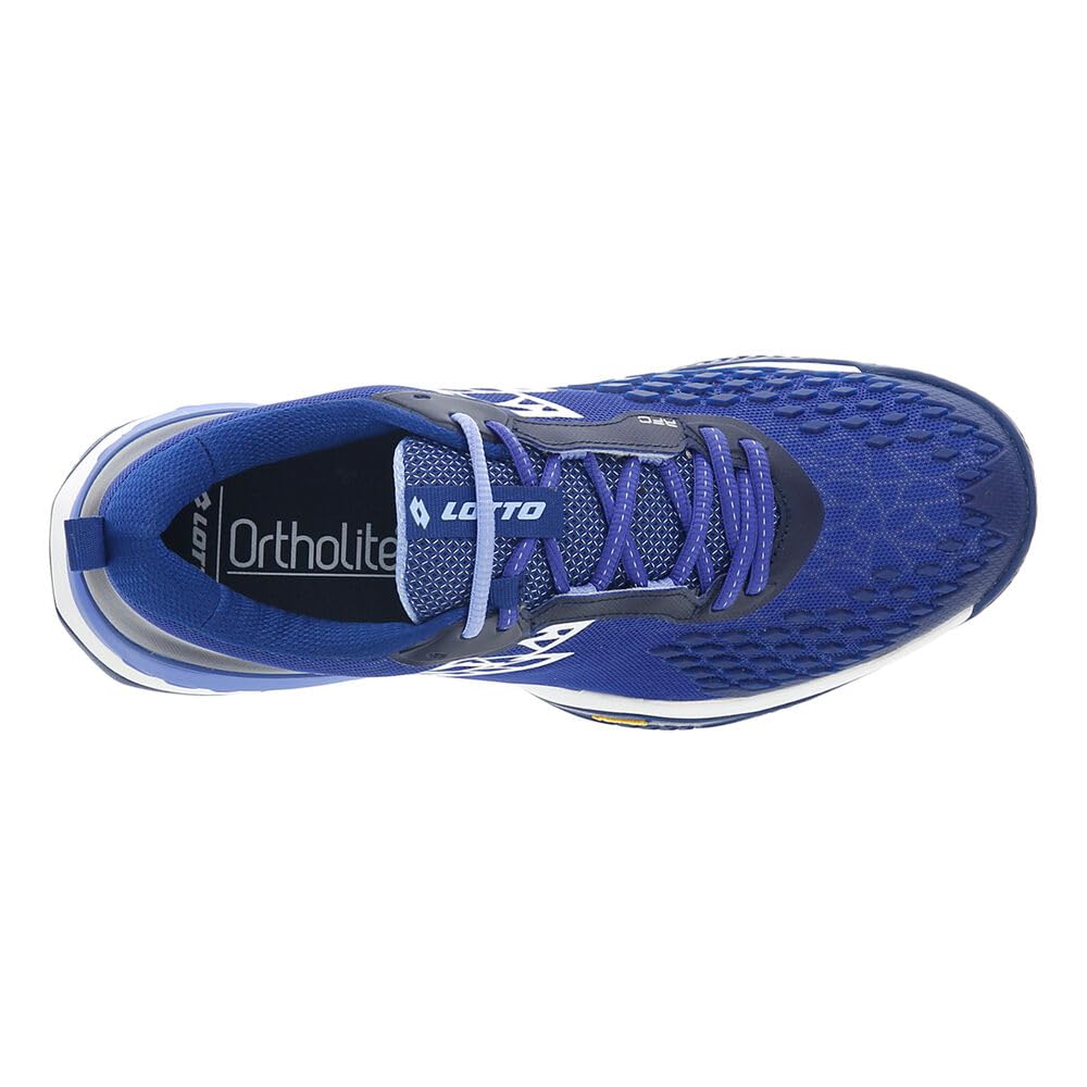 Lotto Hombres Raptor Hyperpulse 100 Clay Zapatillas De Tenis Zapatilla Tierra Batida Azul - Blanco 41