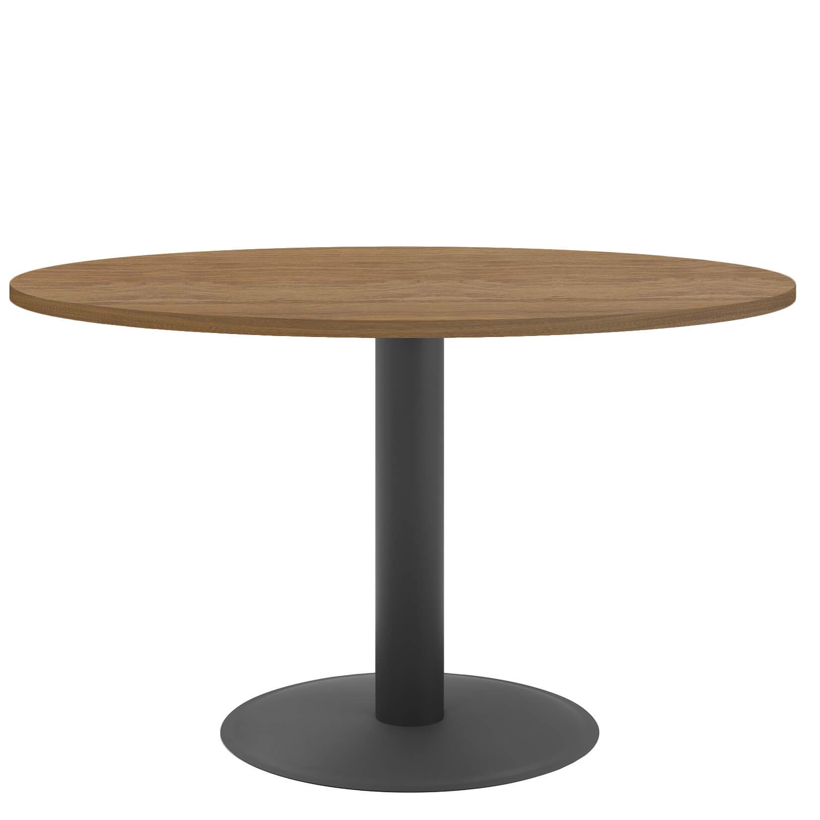 Weber Büro Optima - Tavolo da pranzo rotondo, Ø 120 cm, in rovere ambra, colore antracite