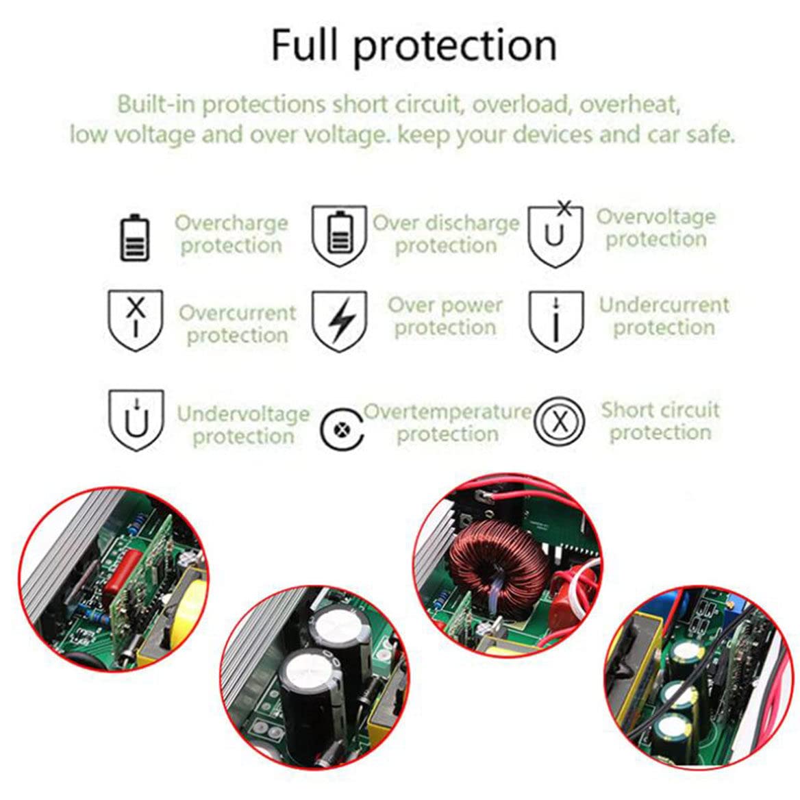 Power Inverter 3000W 4000W 5000W 6000W Inverter Onda Pura Trasformatore di Potenza Convertitore DC 12V 24V 48V 60V AC 220V 230V 240V Inverter Fotovoltaico-con Display LED,5000W-48V